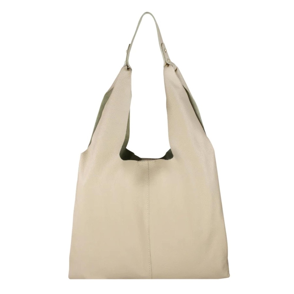Cobblestone Living Gabriella Slouch Bag in Beige